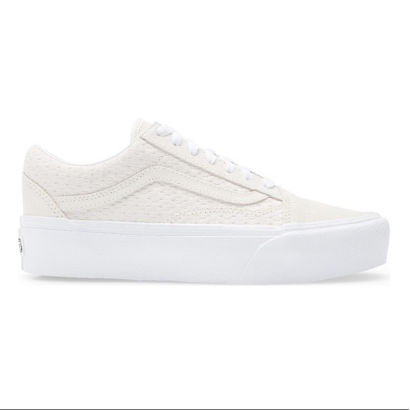 NIB Vans Platform Old Skool Suede in cream size: 9 - Picture 3 of 7